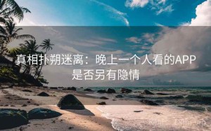 真相扑朔迷离：晚上一个人看的APP是否另有隐情