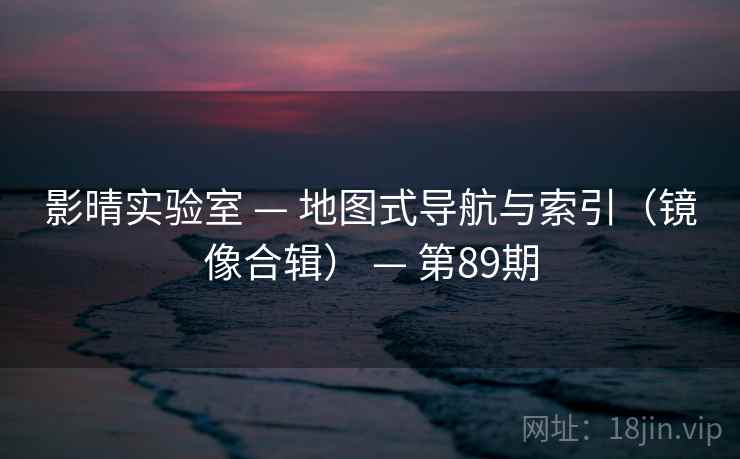 影晴实验室 — 地图式导航与索引（镜像合辑） — 第89期